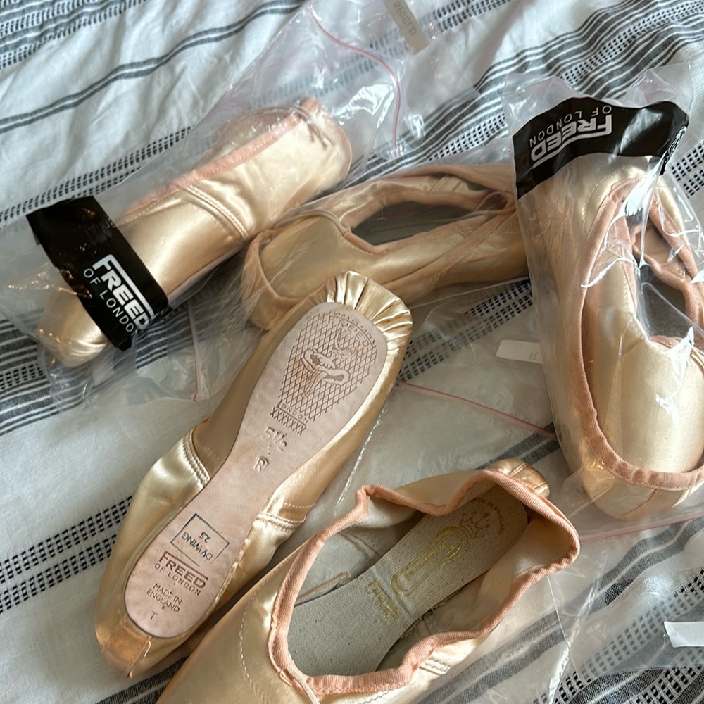 4 pairs of FREED pointe shoes